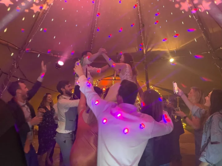 DJ Colchester celebration lighting setup - professional wedding entertainment
